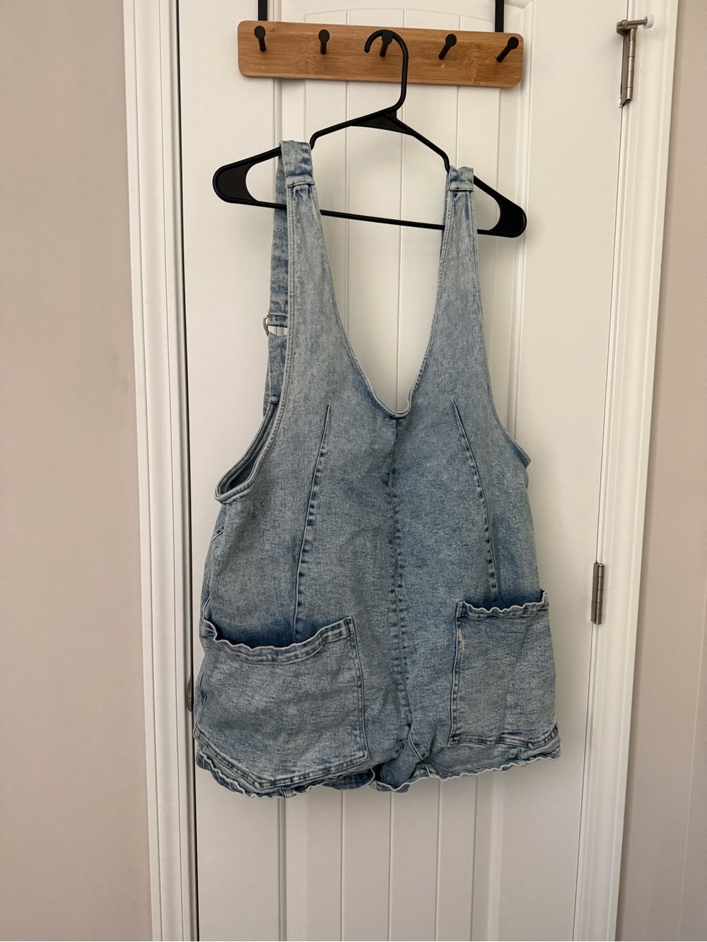 Denim Utility Pocket Overalls - Light Blue/ PINK BLUSH MATERNITY